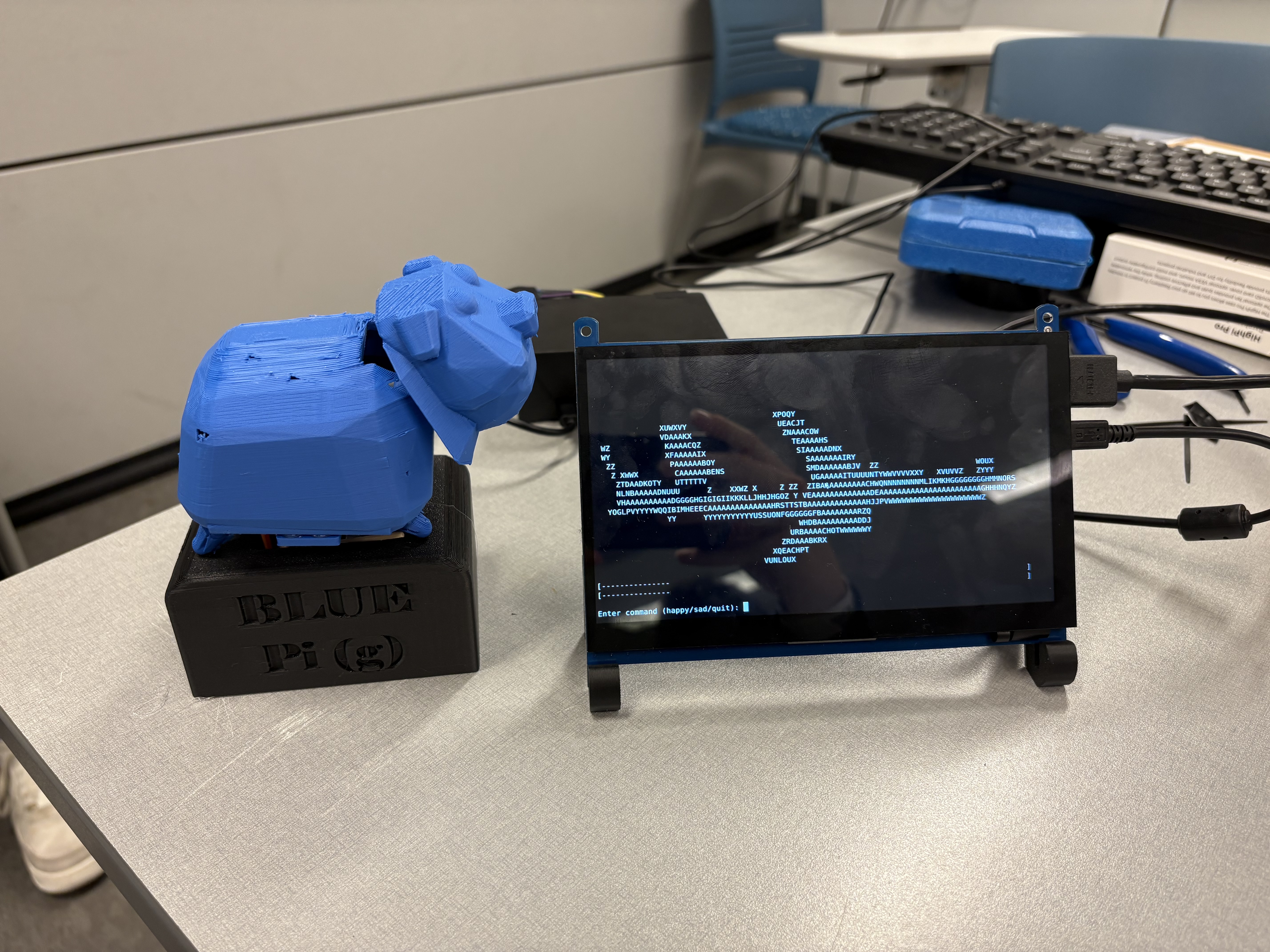 Blue Pi(g) hardware prototype on desk