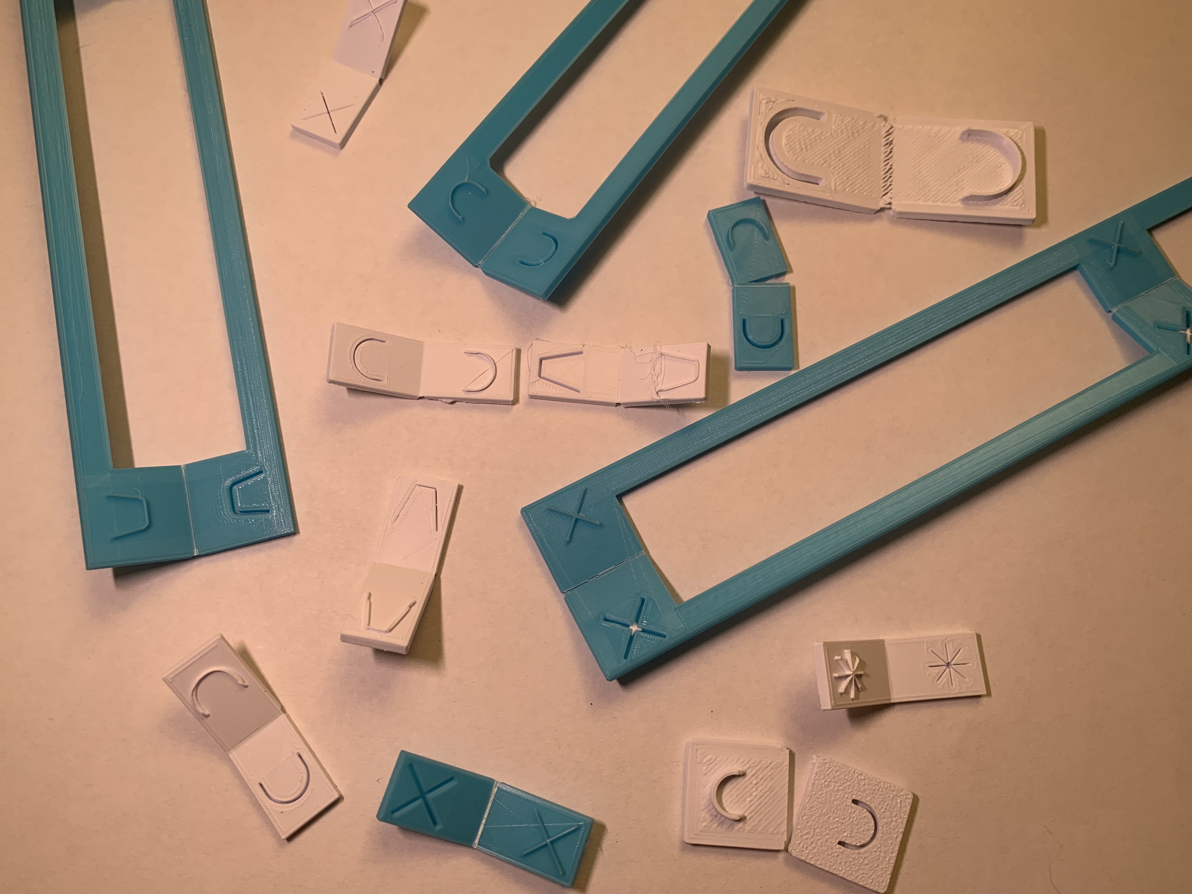 Prototype geometry variations (3D printed)